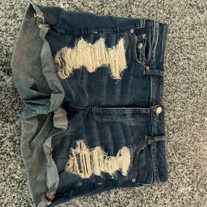 AE high waisted jean shorts